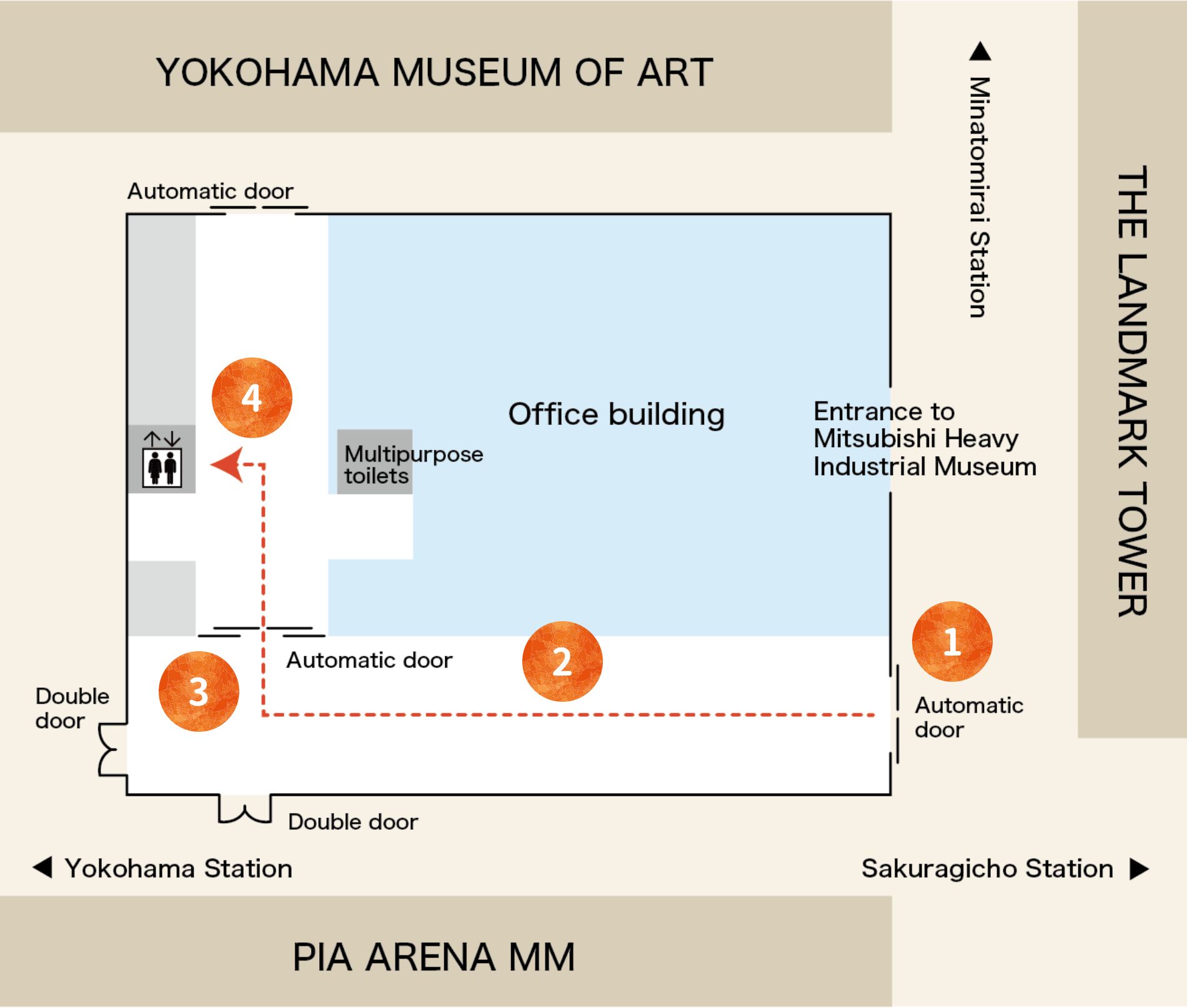 Guide map of the building